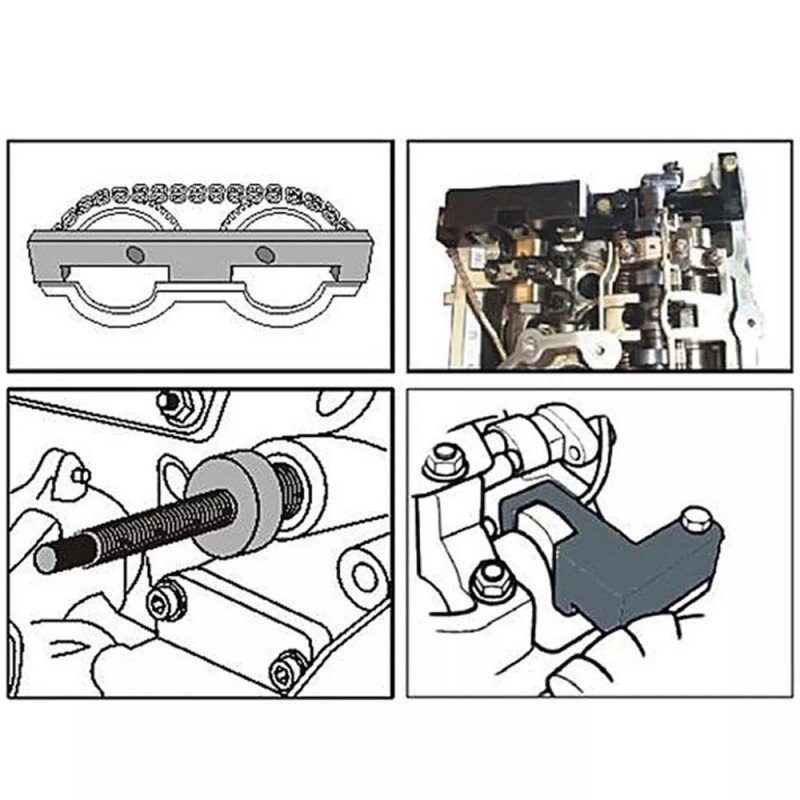 Набор фиксаторов для обслуживания двигателей BMW (1.8, 2.0 N42/N46/N46T) ROCKFORCE RF-908G9