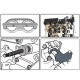 Набор фиксаторов для обслуживания двигателей BMW (1.8, 2.0 N42/N46/N46T) ROCKFORCE RF-908G9