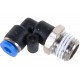 Фитинг угловой для пластиковых трубок 4мм с наружной резьбой 1/4" ROCKFORCE RF-SPL04-02
