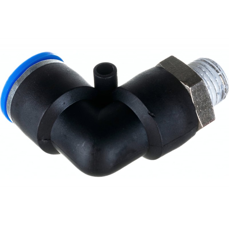 Фитинг угловой для пластиковых трубок 12мм с наружной резьбой 1/4" ROCKFORCE RF-SPL12-02