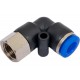 Фитинг угловой для пластиковых трубок 6мм с внутренней резьбой 1/8" ROCKFORCE RF-SPLF06-01