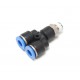 Фитинг Y-образный для пластиковых трубок 6мм с наружной резьбой 1/8" ROCKFORCE RF-SPX06-01