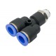Фитинг Y-образный для пластиковых трубок 10мм с наружной резьбой 1/4" ROCKFORCE RF-SPX10-02