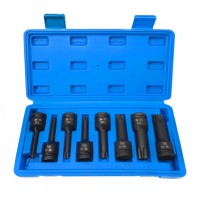Набір головок-біт TORX ударних 8 предметів, 1/2" (T30, T40, T45, T50, T55, T60, T70, T80), в кейсі FORCEKRAFT FK-4088MPB