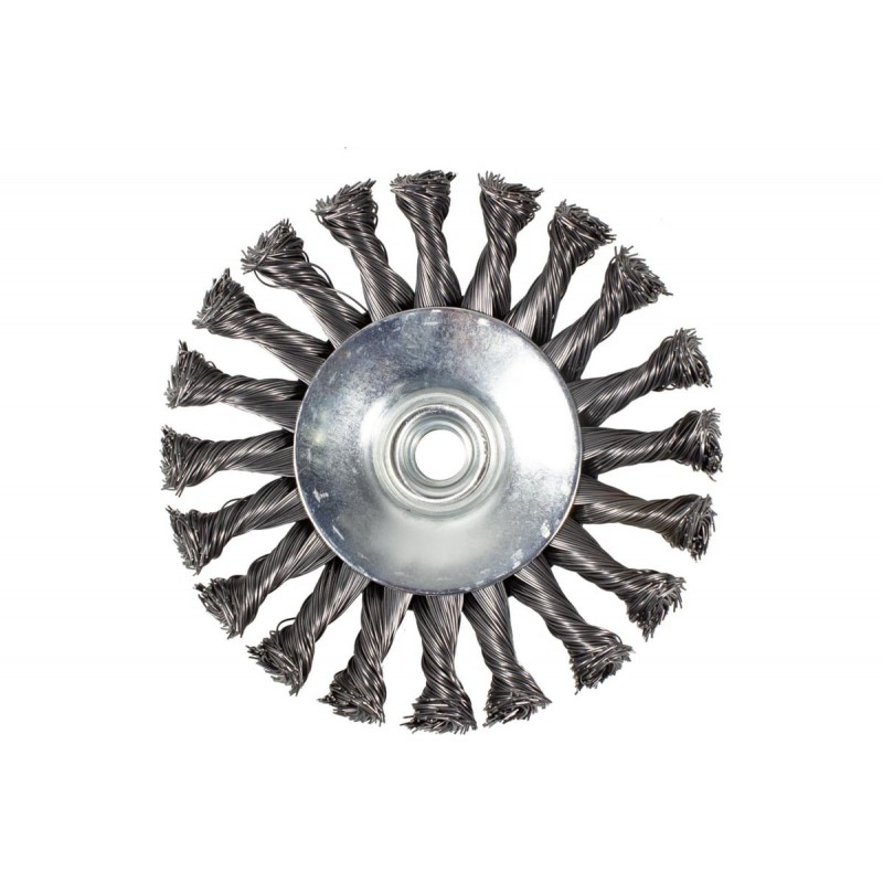 Кордщетка дисковая ''получаша'' стальная витая для УШМ 125мм ROCKFORCE RF-BWD105