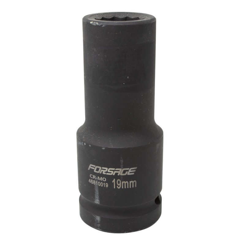 Головка ударная глубокая 19мм 3/4" 12гр. Forsage F-46810019
