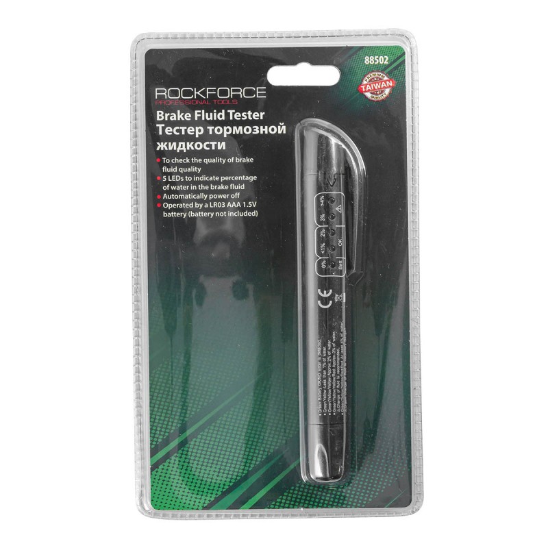 Тестер тормозной жидкости (LR03, AAA, 1.5V), в блистере ROCKFORCE RF-88502