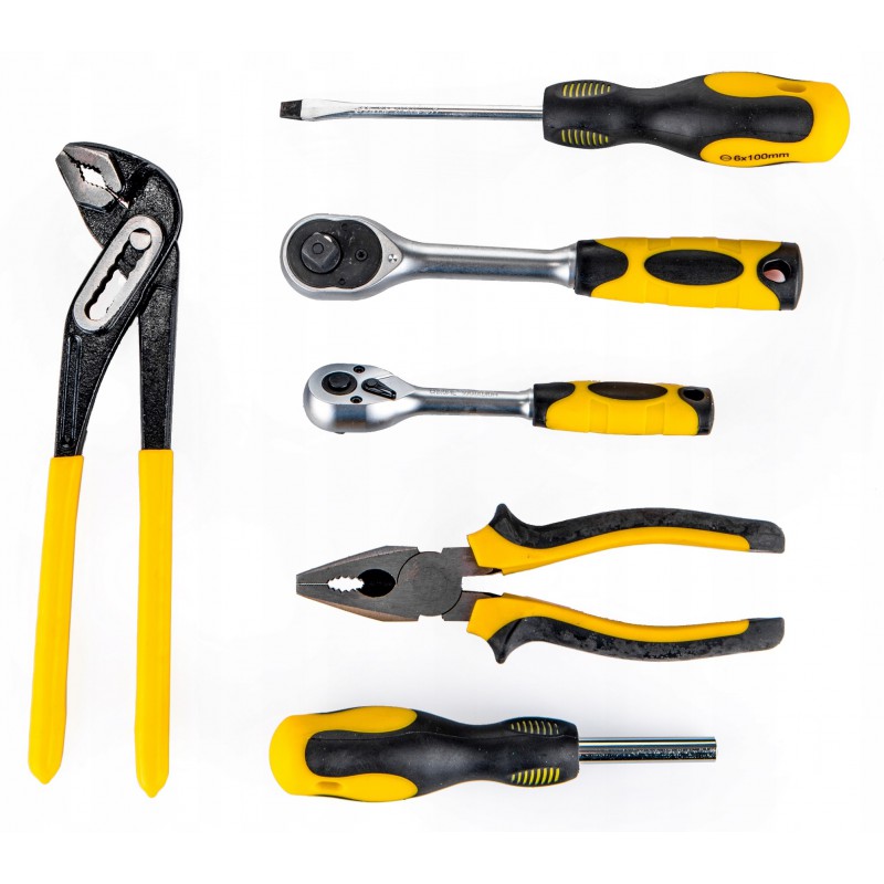 Набор инструментов 65 предметов 1/4''3/8''(6гр.)(4-24мм) FORCEKRAFT FK-3651