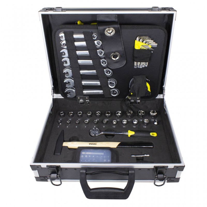 Набор инструментов 91пр. 1/4''3/8''(6гр)(4.5-19мм),в аллюм. чемодане WMC TOOLS WT-1091