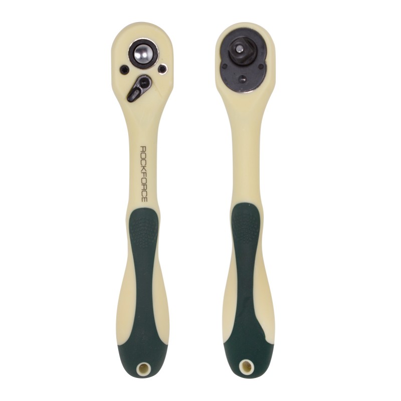 Трещотка реверсивная, двухкомпонентная рукоятка 3/8''(L-195мм, 72зуб) RockFORCE RF-802372