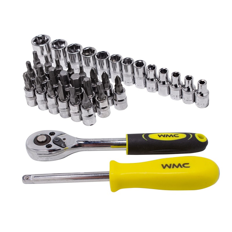 Набор инструмента 46пр. 1/4''(6-гран.)(4-14мм) WMC TOOLS WT-2462-5 EURO