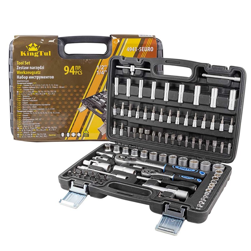 Набор инструментов 94пр.1/2'',1/4''(6гр.) (4-22мм) KT-4941-5EURO