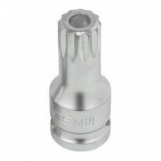 Головка-біта SPLINE з отвором M18 (L-60мм) 1/2'' Forsage F-24806018B