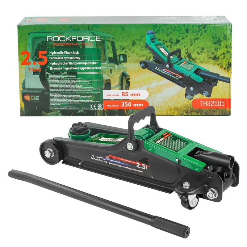 Домкрат 2.5т (85-350мм) гідравлічний підкатний Rockforce RF-TH32505