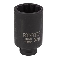 Головка ударная глубокая 34мм (12гр.),1/2" ROCKFORCE RF-4488534