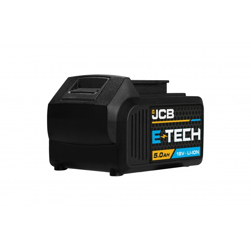 Аккумуляторная углошлифовальная машина JCB 18V с диаметром диска 115 мм и комплектом зарядного устройства 2.4A и 2 батареями 5.0Ah JCB-18AG-5BG-E