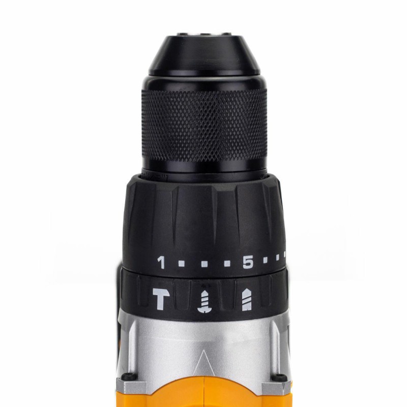 Дриль-шуруповерт акумуляторний (JCB-18CD-BE) 18V, max 45Nm в комплекті із зарядним пристроєм (JCB-18VFC-E) 2.4A та батареєю аккум (JCB-20LI-E) 2.0AH JCB-18CD-2XB-E
