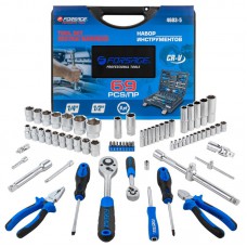 Набор инструментов 69пр.,1/4'',1/2'',(6гр.)(4-32мм) Forsage F-4603-5