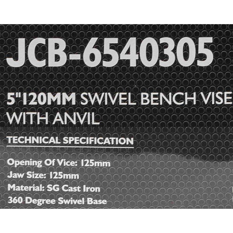 Тиски стальные поворотные с наковальней 5''-125мм JCB-6540305