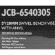 Тиски стальные поворотные с наковальней 5''-125мм JCB-6540305