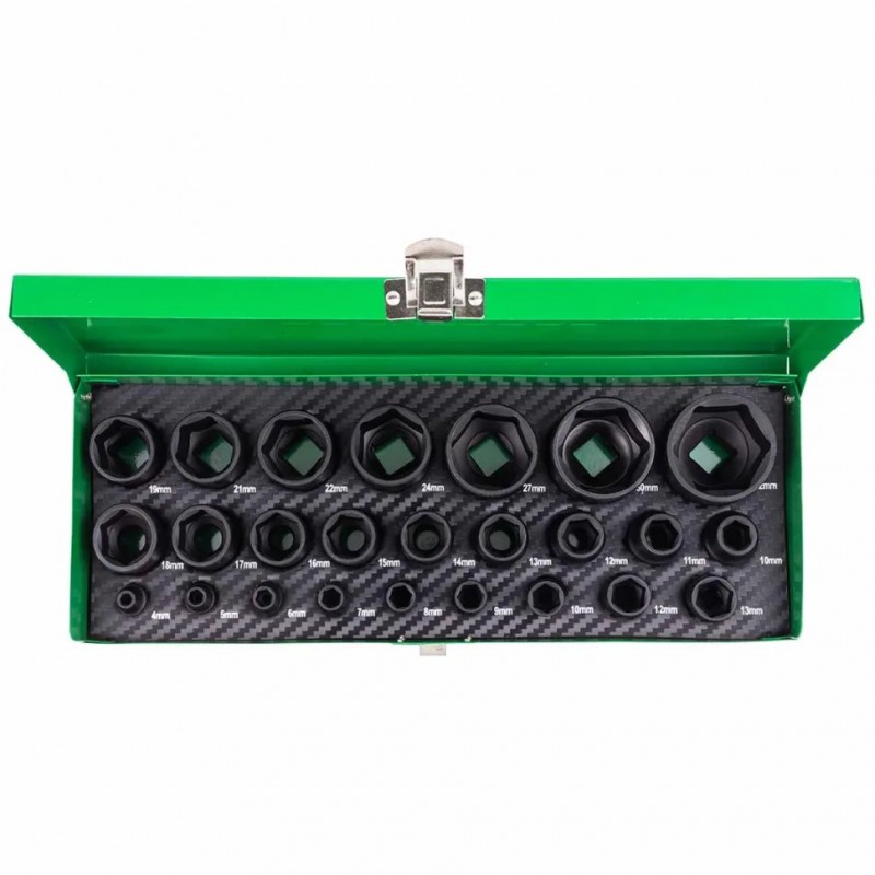 Набір ударних головок комбінований 1/4'', 1/2'', 25ін. (6гр.) RockForce RF-50121K