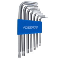 Набор ключей Г-образных TORX 7 предметов(Т10,Т15,Т20,Т25,Т27,Т30,Т40)в пластиковом держателе Forsage F-5071