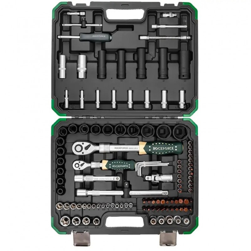 Набір інструментів 108+6ін. 1/4", 1/2" (6гр.) Rockforce RF-41082+6L