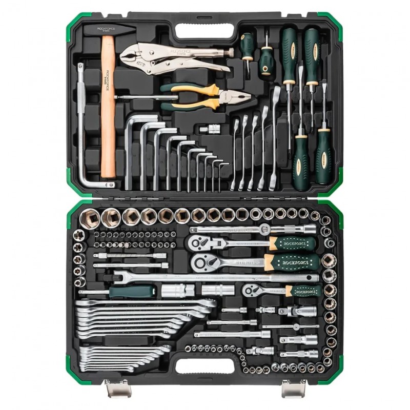 Набор инструментов 142+2 предмета 1/2", 3/8", 1/4" (6гр, 12гр) Rockforce RF-41421+2