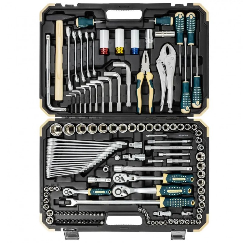 Набор инструментов 142+6 предмета 1/2", 3/8", 1/4" Rockforce RF-41421+6