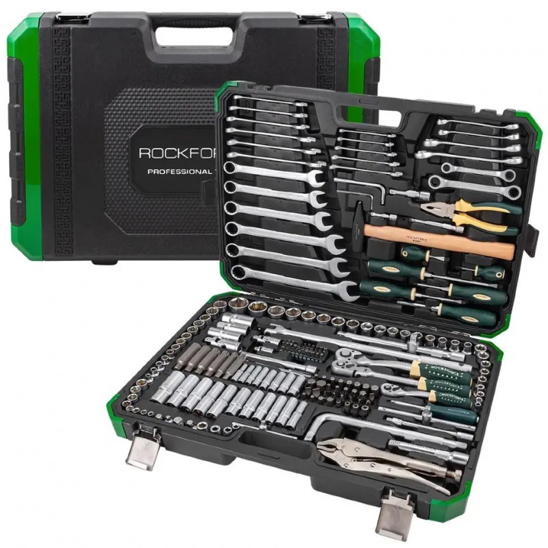 Набор инструментов 202+2пр. 1/4", 3/8", 1/2" (6гр.,12гр.) Rockforce RF-42022+2