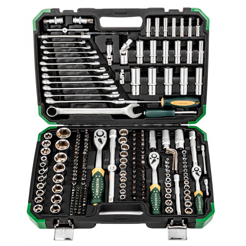 Набор инструментов 216+6пр. 1/4" 3/8" 1/2" (6гр,12гр) Rockforce RF-38841+6