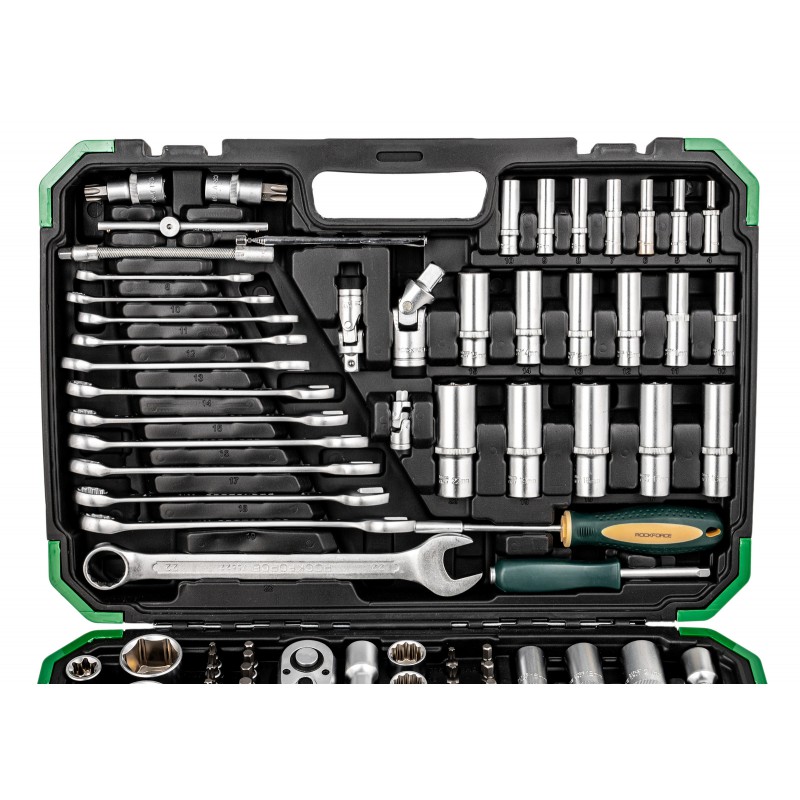 Набор инструментов 216+6пр. 1/4" 3/8" 1/2" (6гр,12гр) Rockforce RF-38841+6