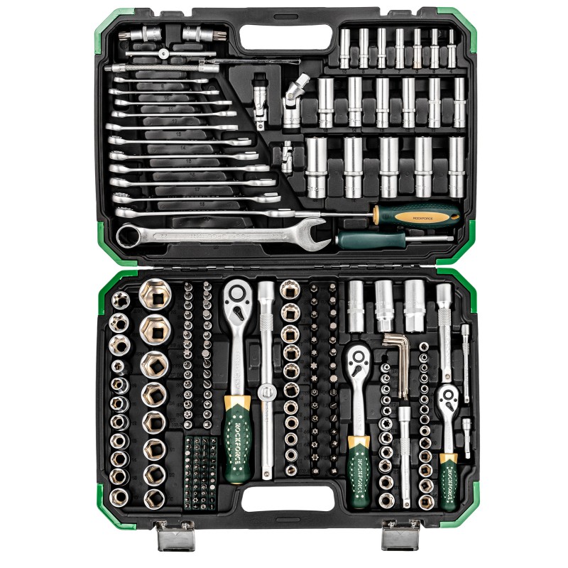 Набор инструментов 216+6пр. 1/4" 3/8" 1/2" (6гр,12гр) Rockforce RF-38841+6