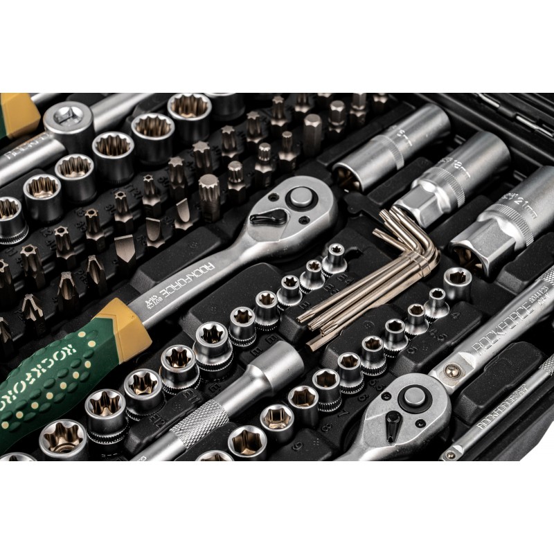 Набор инструментов 216+6пр. 1/4" 3/8" 1/2" (6гр,12гр) Rockforce RF-38841+6