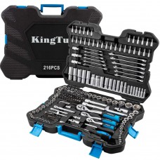Набір інструментів 216ін. 1/4'', 3/8'', 1/2'' (6гр.) KingTul KT-38841 EURO