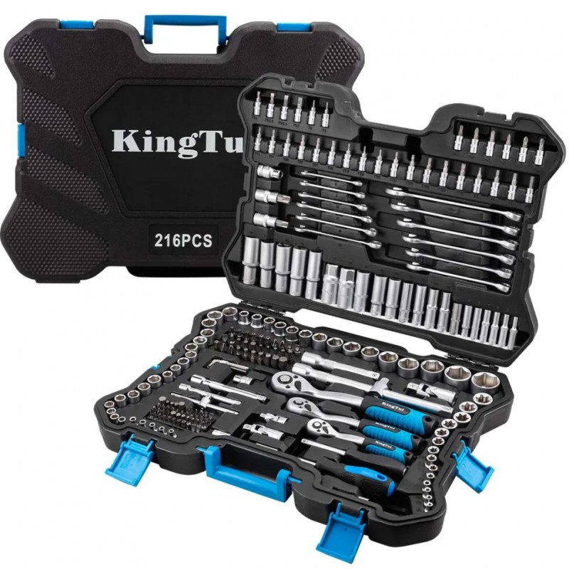 Набор инструментов 216пр. 1/4'', 3/8'', 1/2'' (6гр.) KingTul KT-38841 EURO