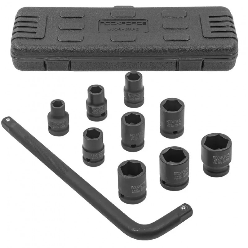 Набор ударных инструментов 10пр. 1/2'' (10-24мм) Rockforce RF-4104-5MPB