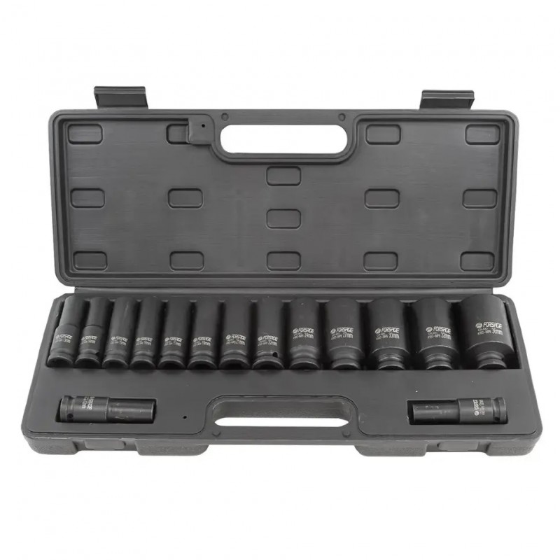 Набор головок ударных глубоких 15пр. 1/2"" (12-гр) Forsage F-4166D-9MPB