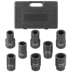 Набор головок ударных глубоких 8пр. 1" 12-гранная (22-41мм) Forsage F-8081-9MPB