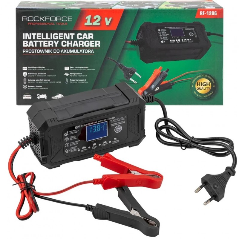 Зарядное устройство импульсное для аккумулятора 12В Rockforce RF-1206