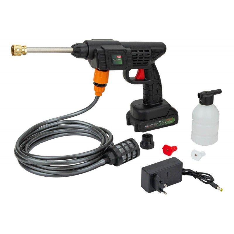 Мойка высокого давления аккумуляторная 20В, 2.8л/мин, 15 бар Rockforce RF-PG001