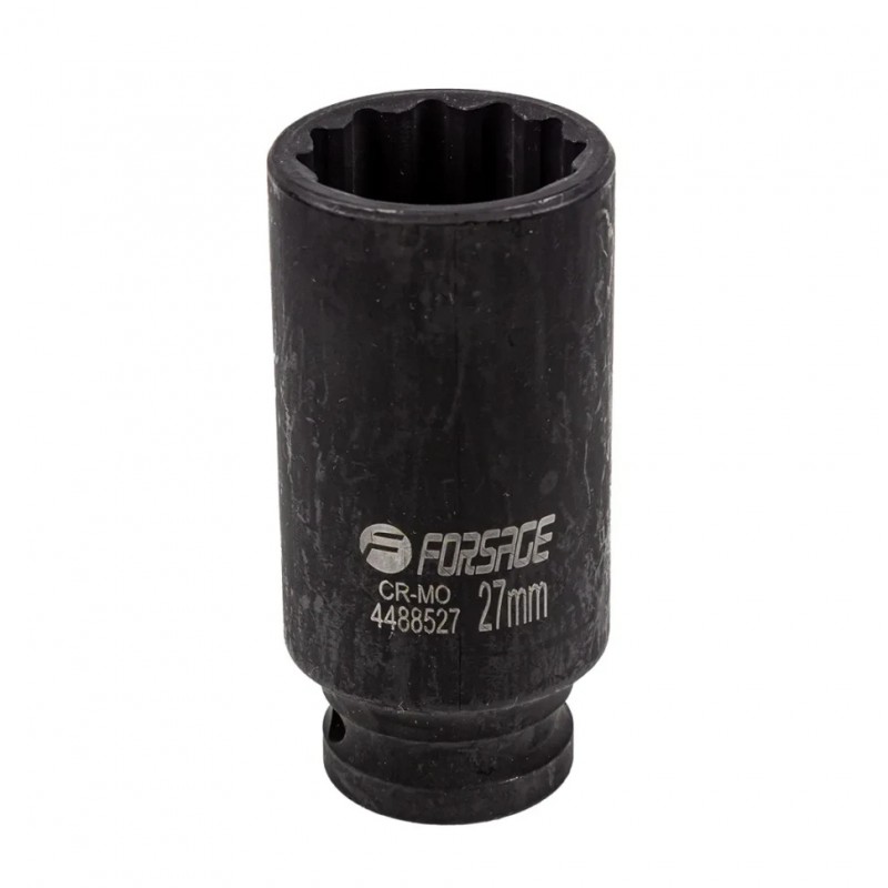 Головка ударная глубокая 1/2" 12-гранная 27мм Forsage F-4488527