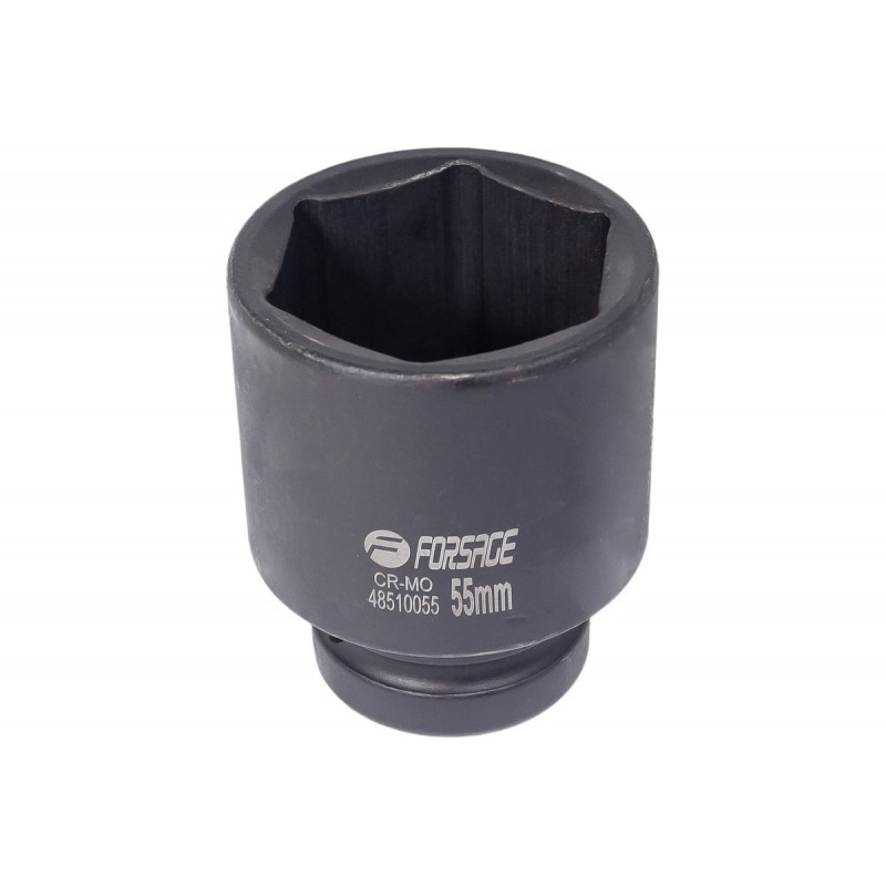 Головка ударная глубокая 55мм (6гр.), 1" Forsage F-48510055