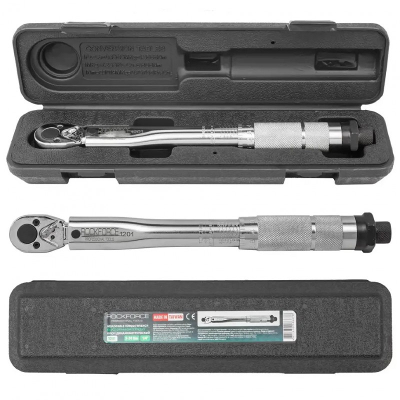 Ключ динамометрический 1/4'' 2-24Нм Rockforce RF-1201