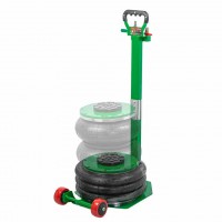 Домкрат пневматический 5т (135-400мм; 3 подушки; Ø300мм) Rockforce RF-TRA1813