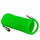 Шланг витой полиуретановый 12мм х 8мм х 5м с быстроразъемами Rockforce RF-1208-5Green