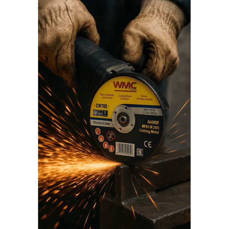 Набор кругов отрезных по металлу 125x1.0x22.2мм (10шт) WMC TOOLS WT-CW705(10)