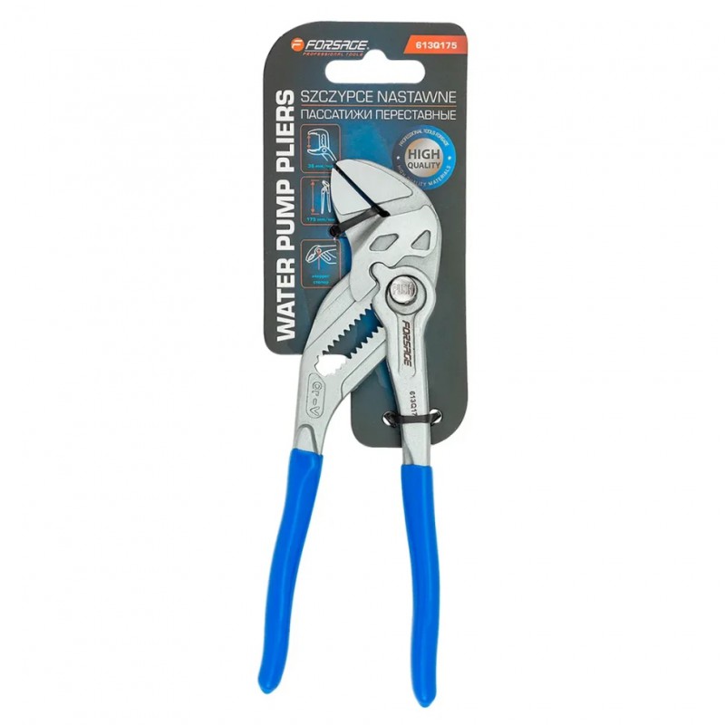 Пассатижи переставные 175мм Forsage F-613Q175