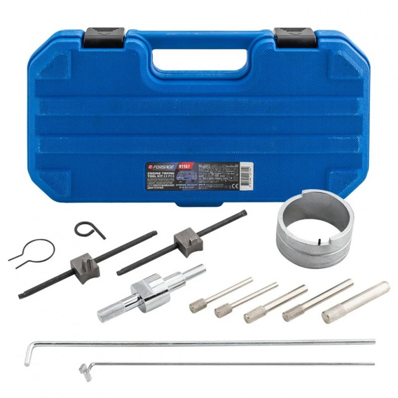 Набор фиксаторов для обслуживания двигателей Citroen, Peugeot (1.8, 2.0) 13 пр. Forsage F-911G7