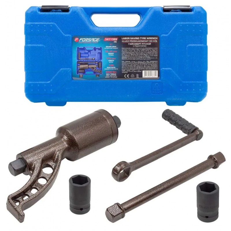 Гайковерт ручной с редуктором 1'' 6200Нм, 1:68 Forsage F-3411389 HS